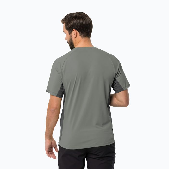 Jack Wolfskin vyriški trekingo marškinėliai Narrows green 1807353 2