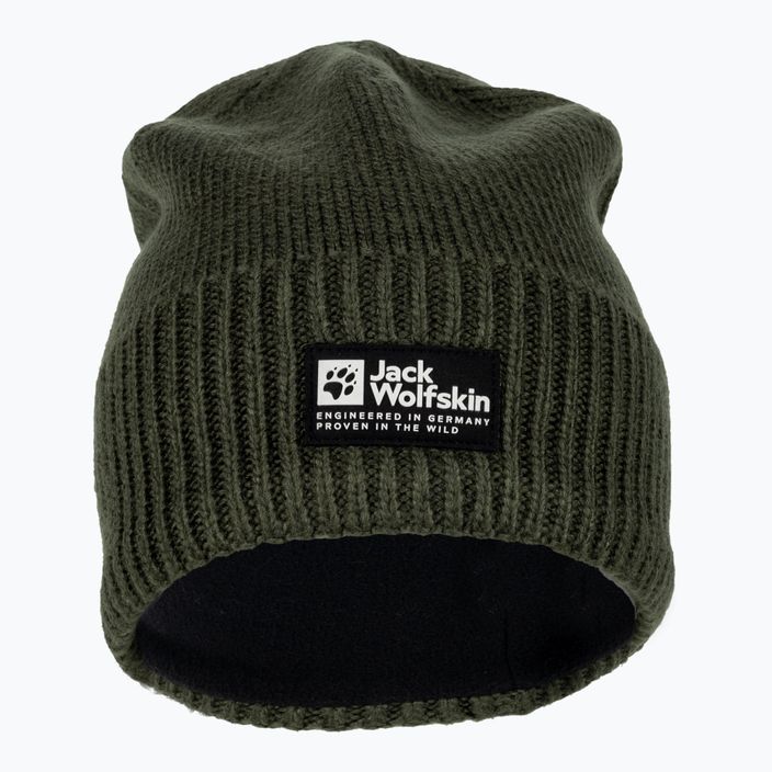 Jack Wolfskin Playn Logo Beanie žieminė kepurė island moss 2