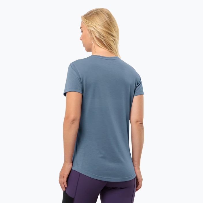 Moteriški žygių marškinėliai Jack Wolfskin Vonnan S/S Graphic elemental blue 2