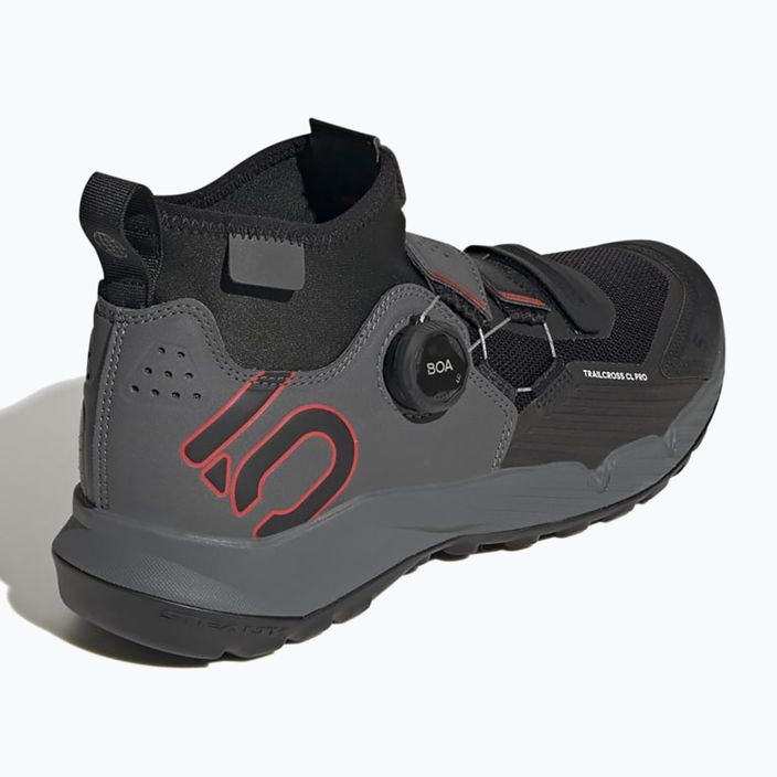 Dviračio batai MTB vyriški adidas FIVE TEN Trailcross Pro Clip In grey five/core black/red 10