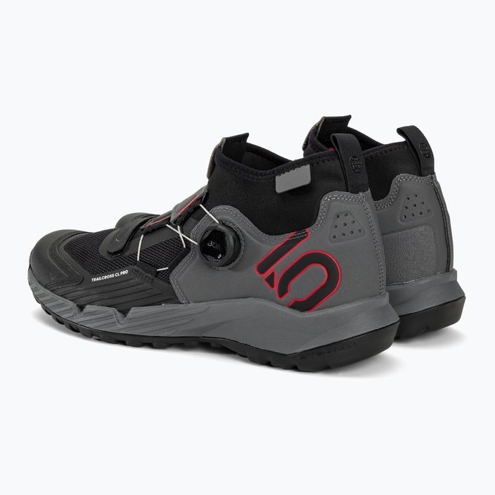 Dviračio batai MTB vyriški adidas FIVE TEN Trailcross Pro Clip In grey five/core black/red 4