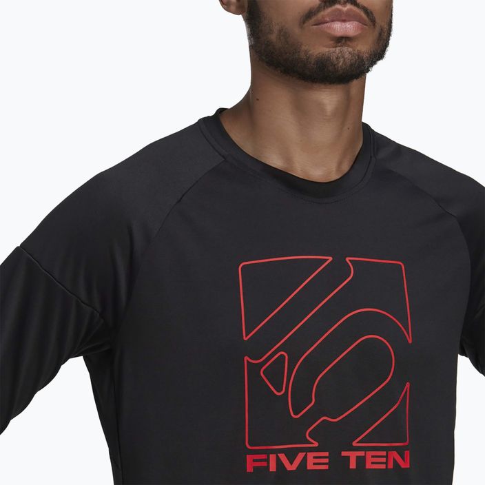 Vyriški dviračių marškinėliai ilgomis rankovėmis adidas FIVE TEN Long Sleeve Jersey black 5
