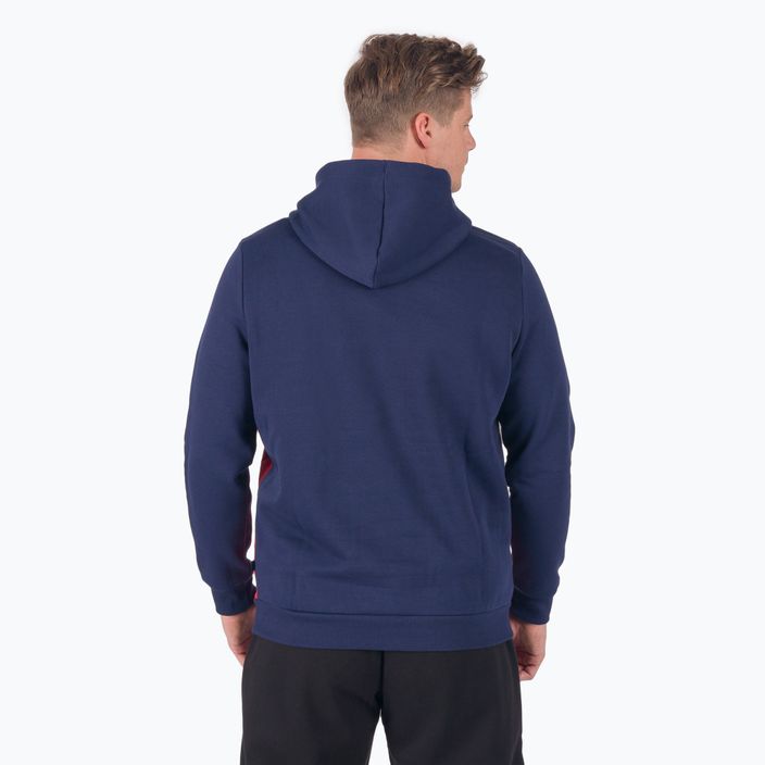 Vyriškas džemperis su gobtuvu PUMA Ess+ Colorblock tamsiai mėlyna ir raudona 670168 06 2