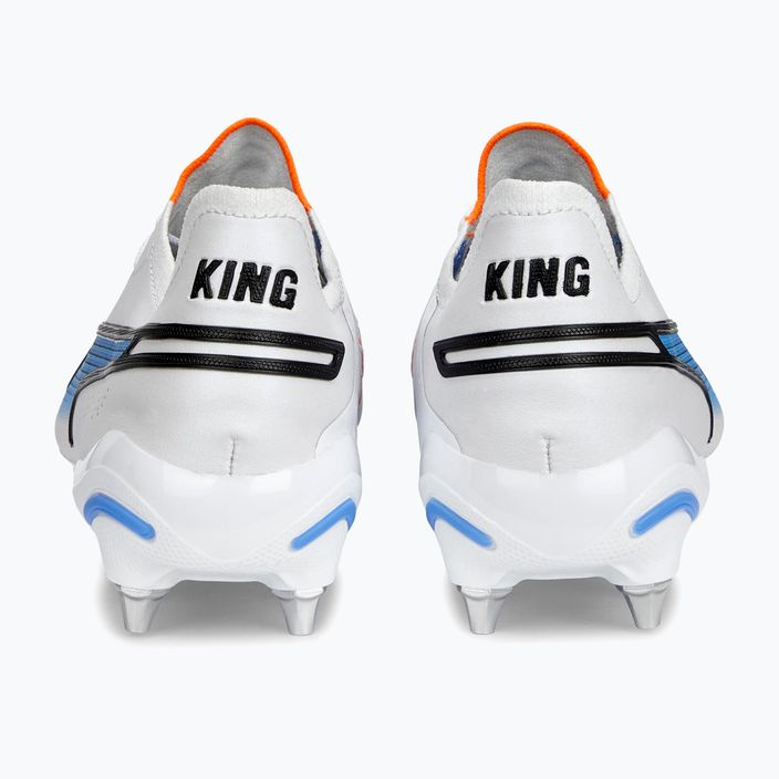 Vyriški futbolo bateliai PUMA King Ultimate MXSG puma white/puma black/blue glimmer/ultra orange 13