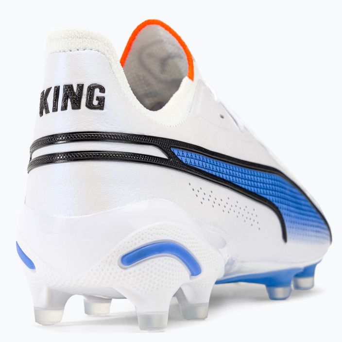 Vyriški futbolo bateliai PUMA King Ultimate FG/AG puma white/puma black/blue glimmer/ultra orange 9