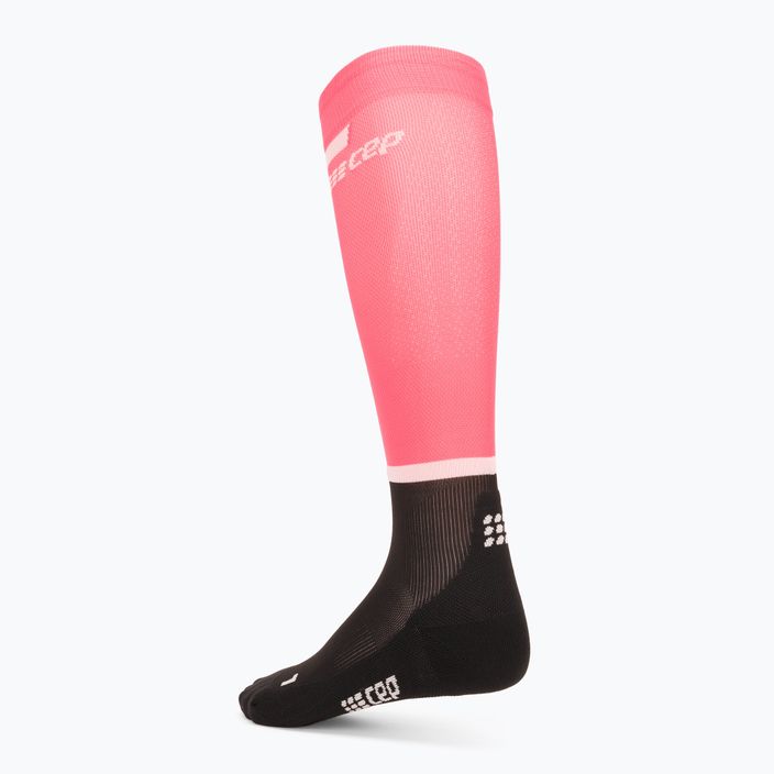 Moteriškos kompresinės bėgimo kojinės CEP Tall 4.0 pink/black 2