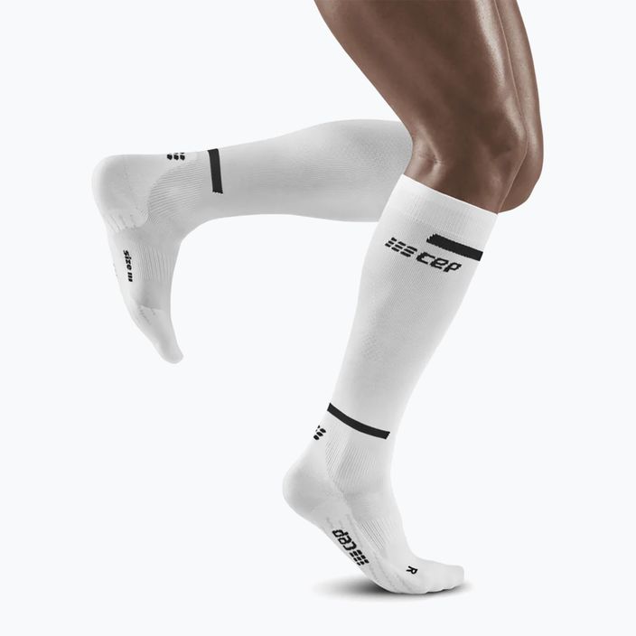 Vyriškos kompresinės bėgimo kojinės CEP Tall 4.0 white 2