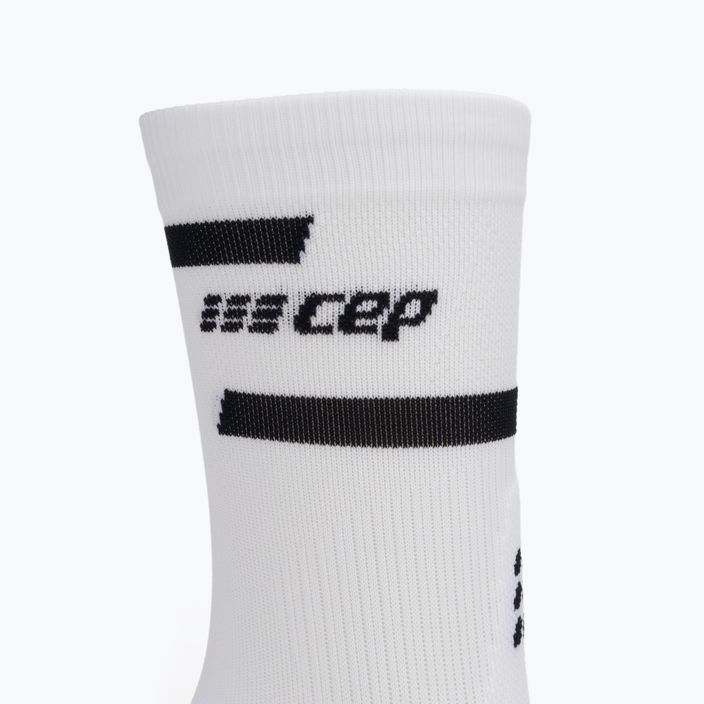 Vyriškos kompresinės bėgimo kojinės CEP 4.0 Mid Cut white 5