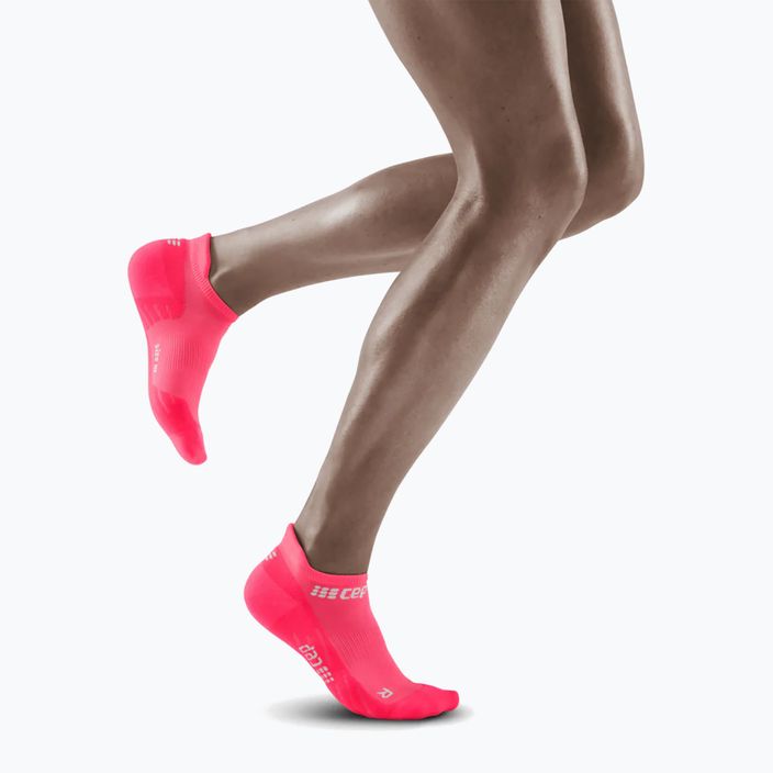 Moteriškos kompresinės bėgimo kojinės CEP 4.0 No Show pink 5