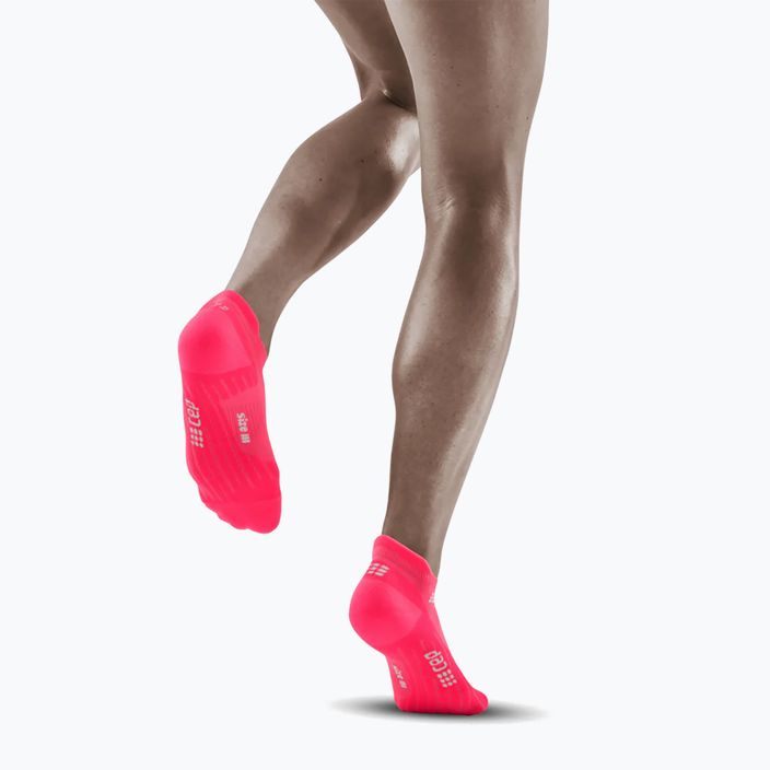 Moteriškos kompresinės bėgimo kojinės CEP 4.0 No Show pink 6