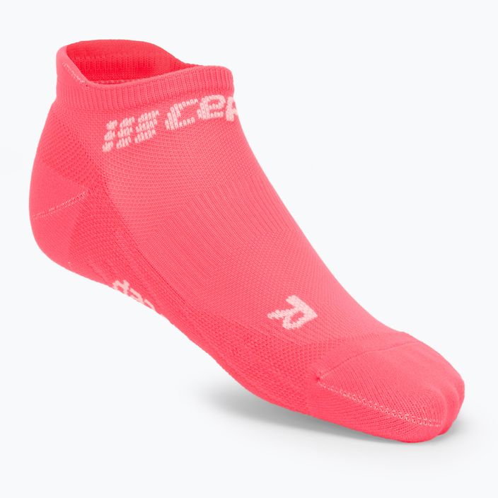 Moteriškos kompresinės bėgimo kojinės CEP 4.0 No Show pink 2