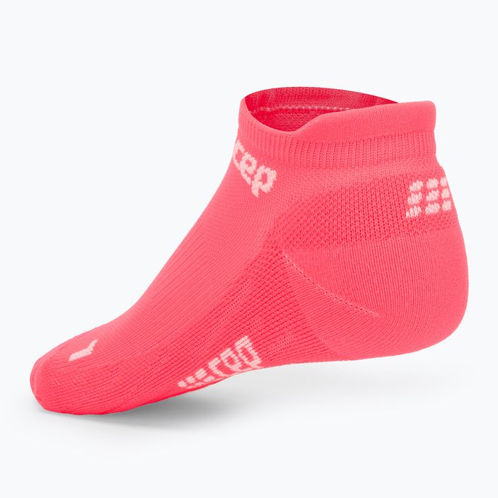 Moteriškos kompresinės bėgimo kojinės CEP 4.0 No Show pink 3