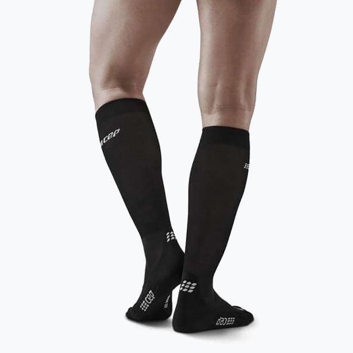 Vyriškos kompresinės kojinės CEP Infrared Recovery black/black 3