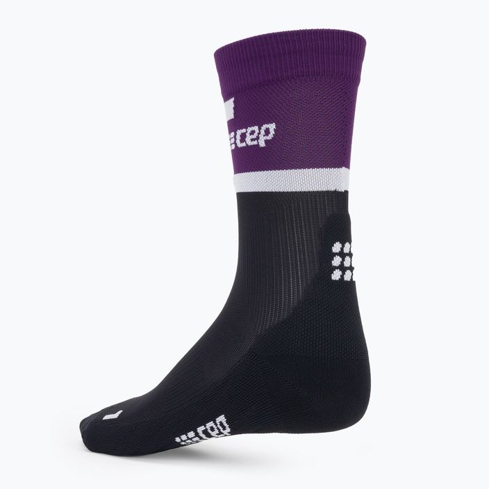 Moteriškos kompresinės bėgimo kojinės CEP 4.0 Mid Cut violet/black 3