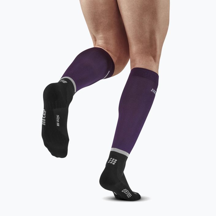 Vyriškos kompresinės bėgimo kojinės CEP Tall 4.0 violet/black 2