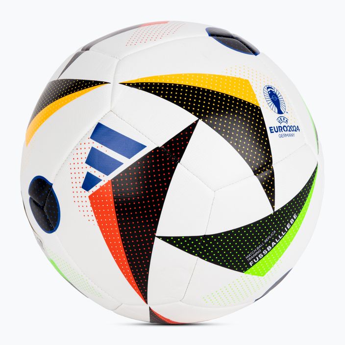 Futbolo kamuolys adidas Fussballiebe Trainig Euro 2024 white/black/glow blue dydis 4 2