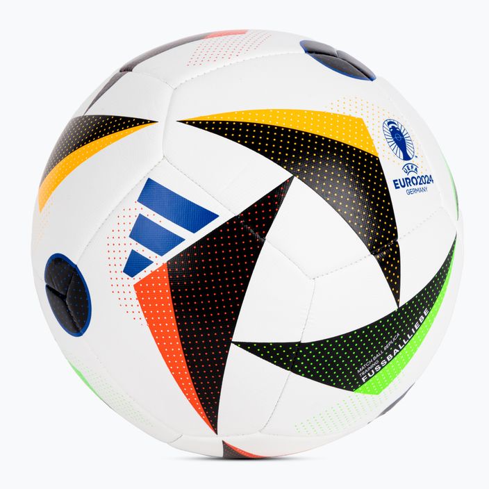 Futbolo kamuolys adidas Fussballiebe Trainig Euro 2024 white/black/glow blue dydis 5 2