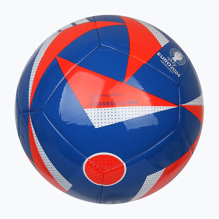 Futbolo kamuolys adidas Fussballiebe Club glow blue/solar red/white dydis 4 4