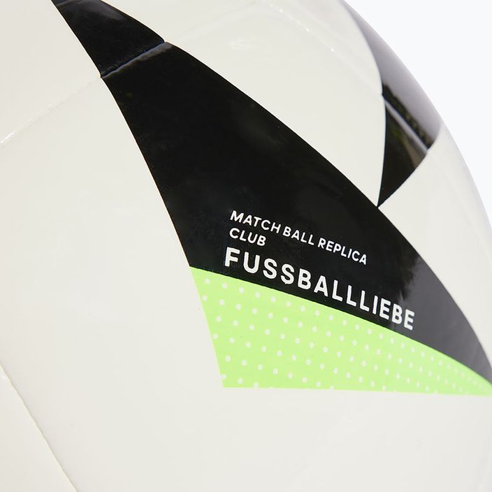 Futbolo kamuolys adidas Fussballiebe Club white/black/solar green dydis 4 3