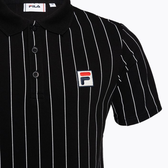 Vyriški polo marškinėliai FILA Luckenwalde black/bright white striped 7