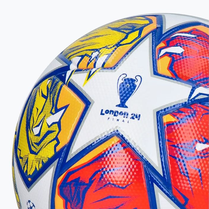 Futbolo kamuolys adidas UCL League 23/24 white/glow blue/flash orange dydis 5 4