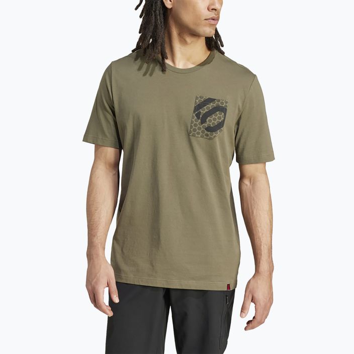 Vyriški dviračių marškinėliai adidas FIVE TEN Brand Of The Brave Tee olive strata 4