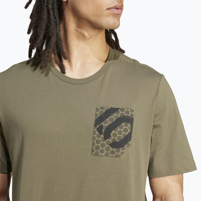 Vyriški dviračių marškinėliai adidas FIVE TEN Brand Of The Brave Tee olive strata 5