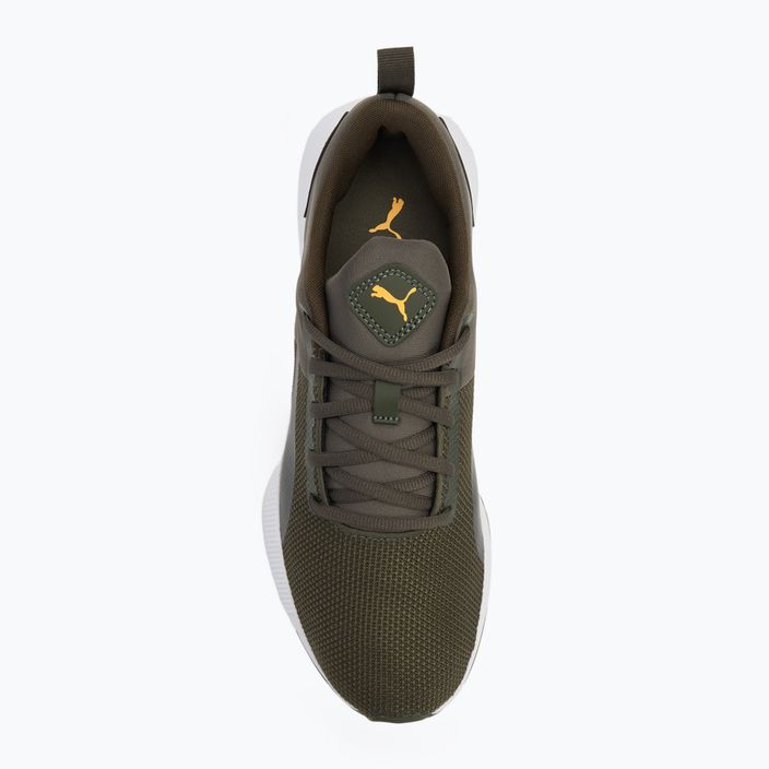 Bėgimo bateliai PUMA Flyer Runner dark olive/puma black/sunset stream 5