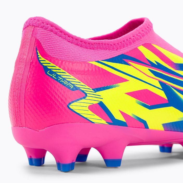 Vaikiški futbolo bateliai PUMA Ultra Match Ll Energy FG/AG Jr luminous pink/ultra blue/yellow alert 9