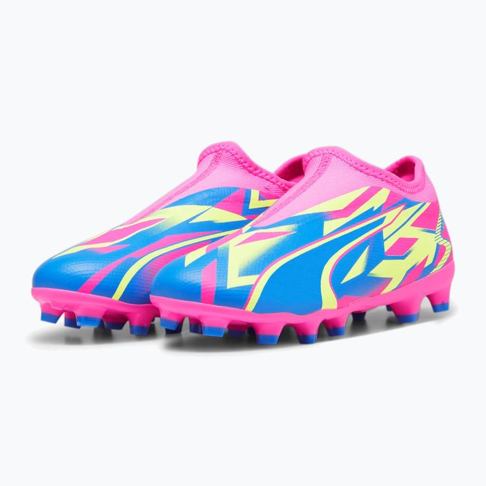 Vaikiški futbolo bateliai PUMA Ultra Match Ll Energy FG/AG Jr luminous pink/ultra blue/yellow alert 13