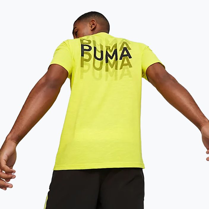 Vyriški treniruočių marškinėliai PUMA Graphic Tee Puma Fit yellow burst 5