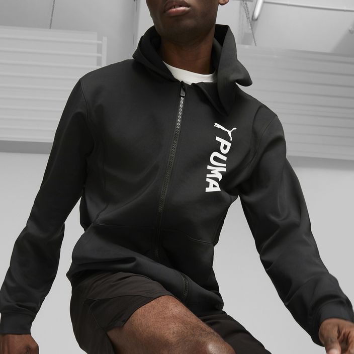 Vyriškas treniruočių džemperis PUMA Fit Double Knit FZ Hoodie puma black 5