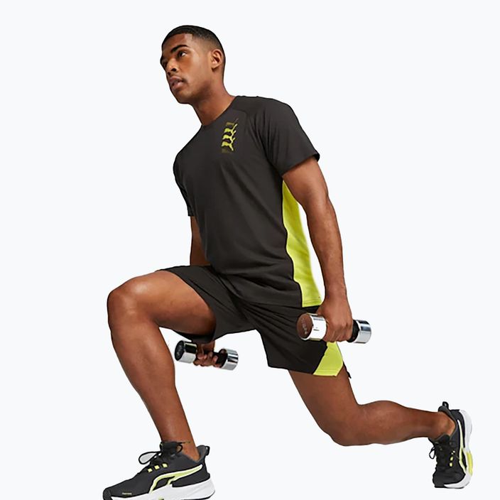 Vyriški treniruočių marškinėliai PUMA Fit Triblend Ultrabreathe puma black/yellow burst 6