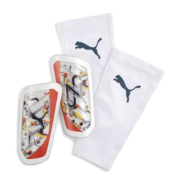 Blauzdų apsaugos PUMA Neymar JR Ultra Flex Sleeve puma white/hot heat/sun stream/puma black 2