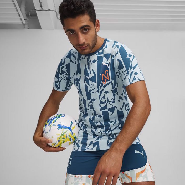 Vyriški futbolo marškinėliai PUMA Neymar Jr Creativity Logo Tee ocean tropic/turquoise surf 3