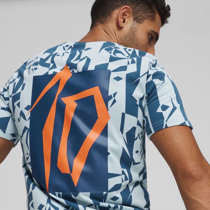 Vyriški futbolo marškinėliai PUMA Neymar Jr Creativity Logo Tee ocean tropic/turquoise surf 4