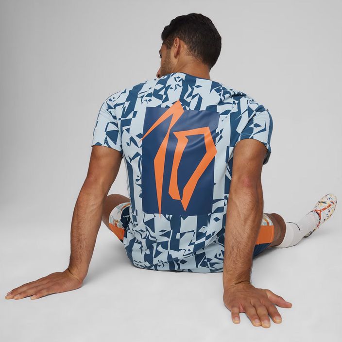 Vyriški futbolo marškinėliai PUMA Neymar Jr Creativity Logo Tee ocean tropic/turquoise surf 6