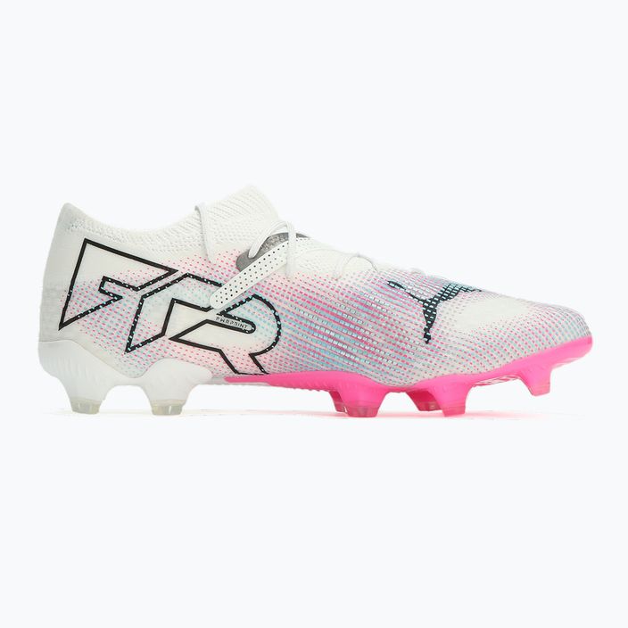 Futbolo batai PUMA Future 7 Ultimate Low FG/AG white/black/poison pink/bright aqua/silver mist 9