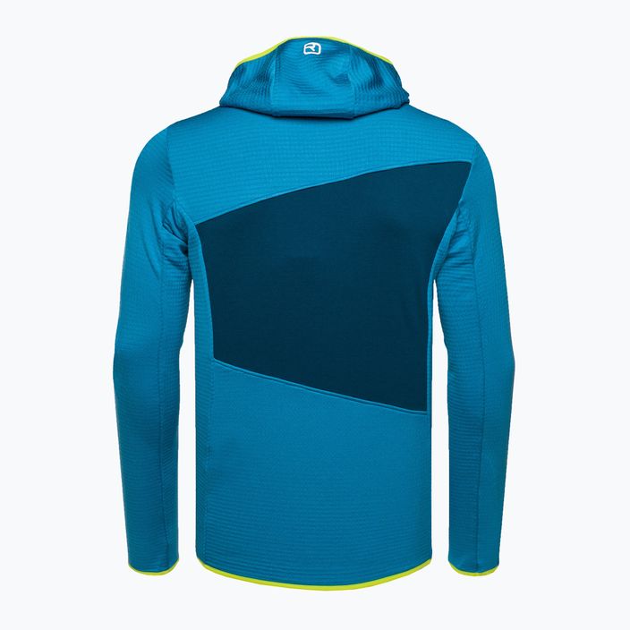 Vyriški sportiniai marškinėliai Ortovox Fleece Grid Hoody blue 87211 2