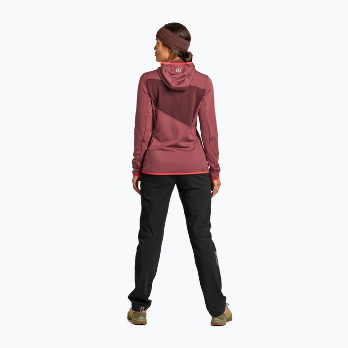 Moteriški trekingo džemperiai ORTOVOX Fleece Grid Hoody red 87201 3
