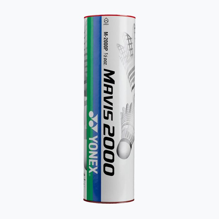 YONEX badmintono raketės Mavis 2000 fast 6 vnt., baltos spalvos.