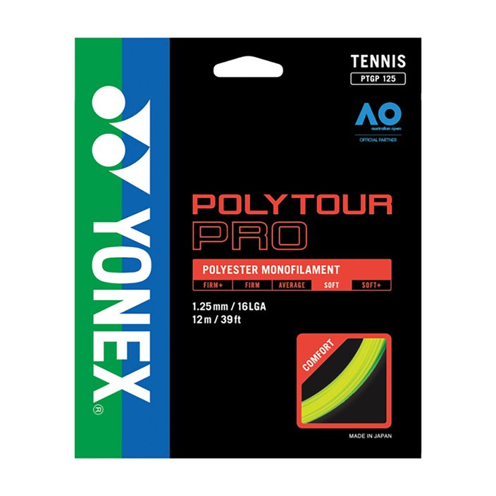 Teniso stygų rinkinys YONEX Poly Tour Pro Set 12 m geltonos spalvos 2