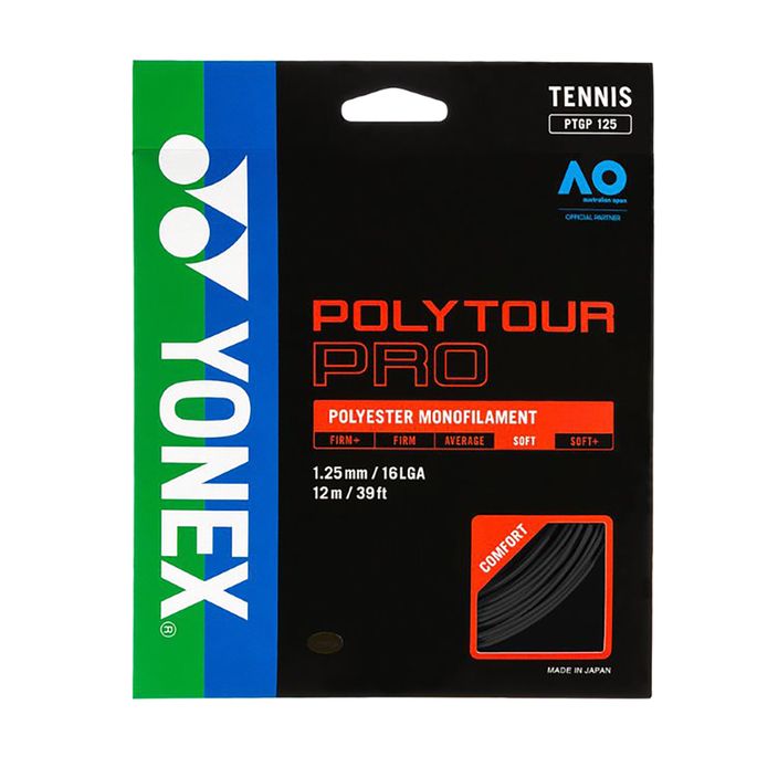 Teniso stygų rinkinys YONEX Poly Tour Pro Set 12 m juodas 2