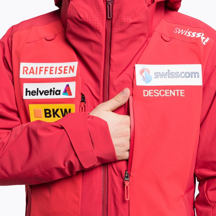Vyriška slidinėjimo striukė Descente Swiss National Team Replica 86 red DWMUGK20 9