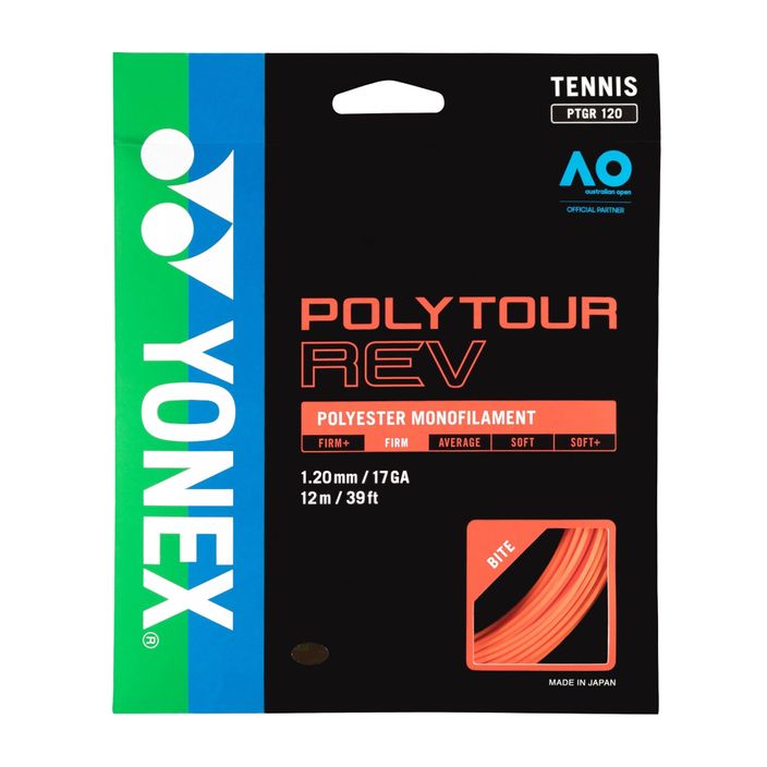 YONEX Poly Tour Rev 120 rinkinys 12 m violetinės spalvos NT120PRSP stygos 2