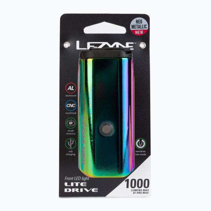Lezyne LED LITE DRIVE 1000XL USB priekinis ciklo žibintas geltonos spalvos LZN-1-LED-16-V230 5