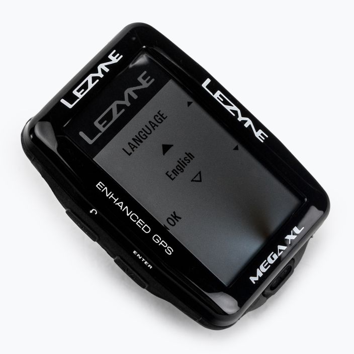 Lezyne MEGA XL GPS dviračių skaitiklis juodos spalvos LZN-1-GPS-MEGAXL-V104