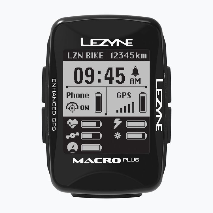 Lezyne MACRO PLUS GPS dviračių skaitiklis juodos spalvos LZN-1-GPS-MACRO-V204 5