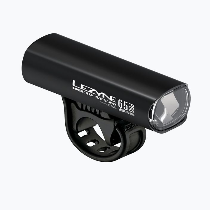 "Lezyne Light Front Hecto Drive Stvzo Pro 65 Lux" juodas blizgus dviračio žibintas 4