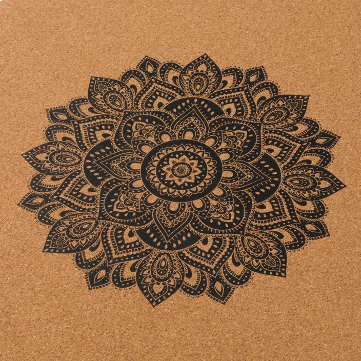 Yoga Design Lab kamštinis 3,5 mm rudos spalvos kilimėlis Mandala Juodas jogos kilimėlis 4